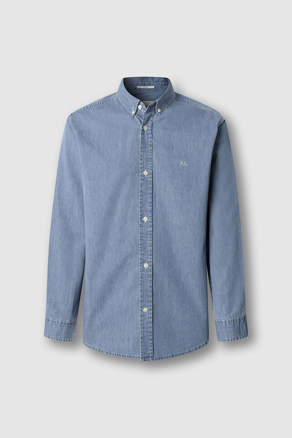Pepe Jeans Camisa cl&aacute;ssica ajustada. azul