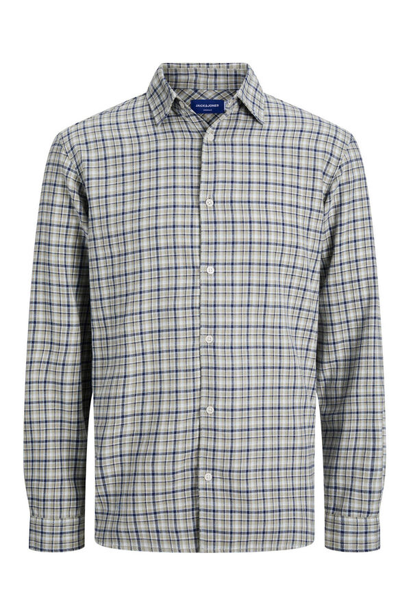 Jack & Jones Camisa de flanela xadrez azul