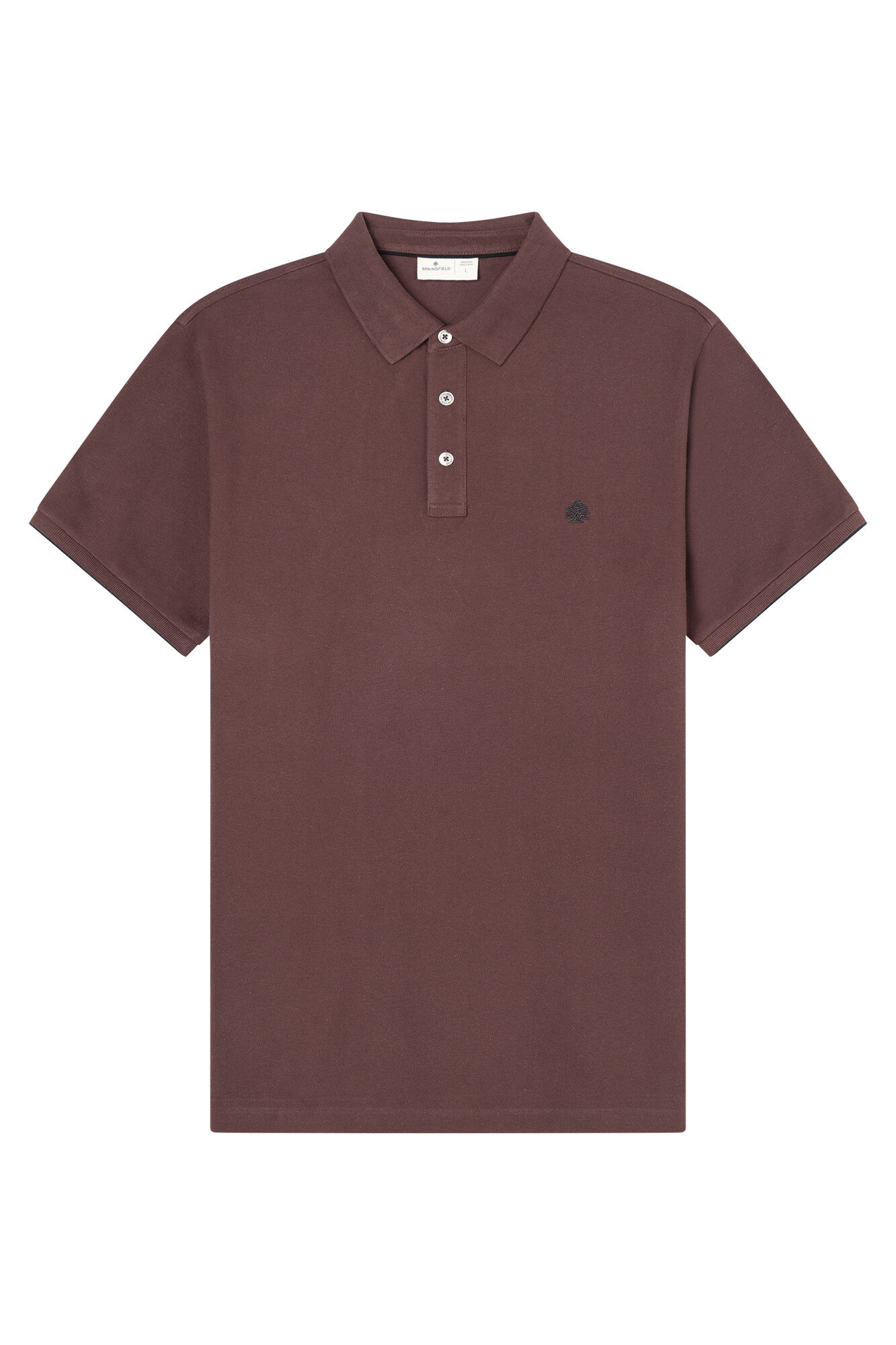 Springfield Polo piqu&eacute; punho em contraste slim fit