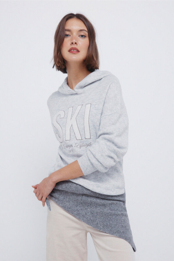 Springfield Camisola com capuz "Ski" cinzento