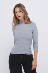 Springfield T-shirt com strass cinzento