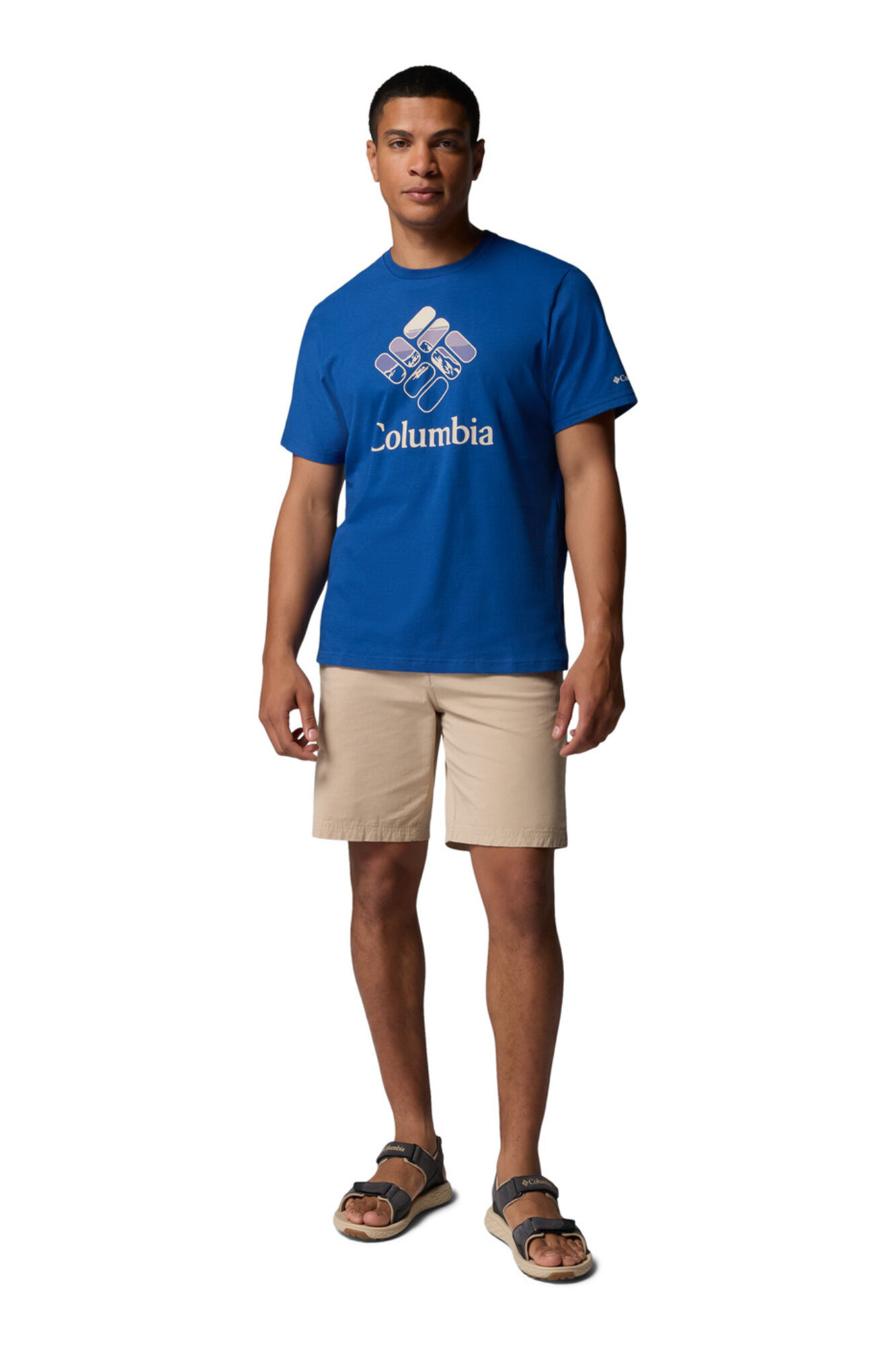 Columbia T-shirt com estampado de esta&ccedil;&atilde;o