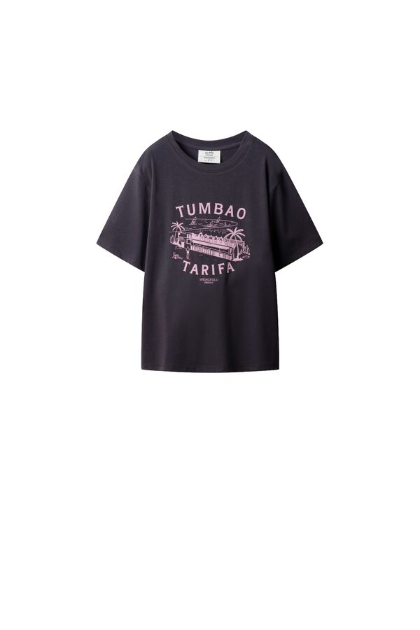 Springfield T-shirt chiringuito "el tumbao" cinzento
