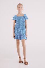 Springfield Kids Saia curta estampada para meninas azul