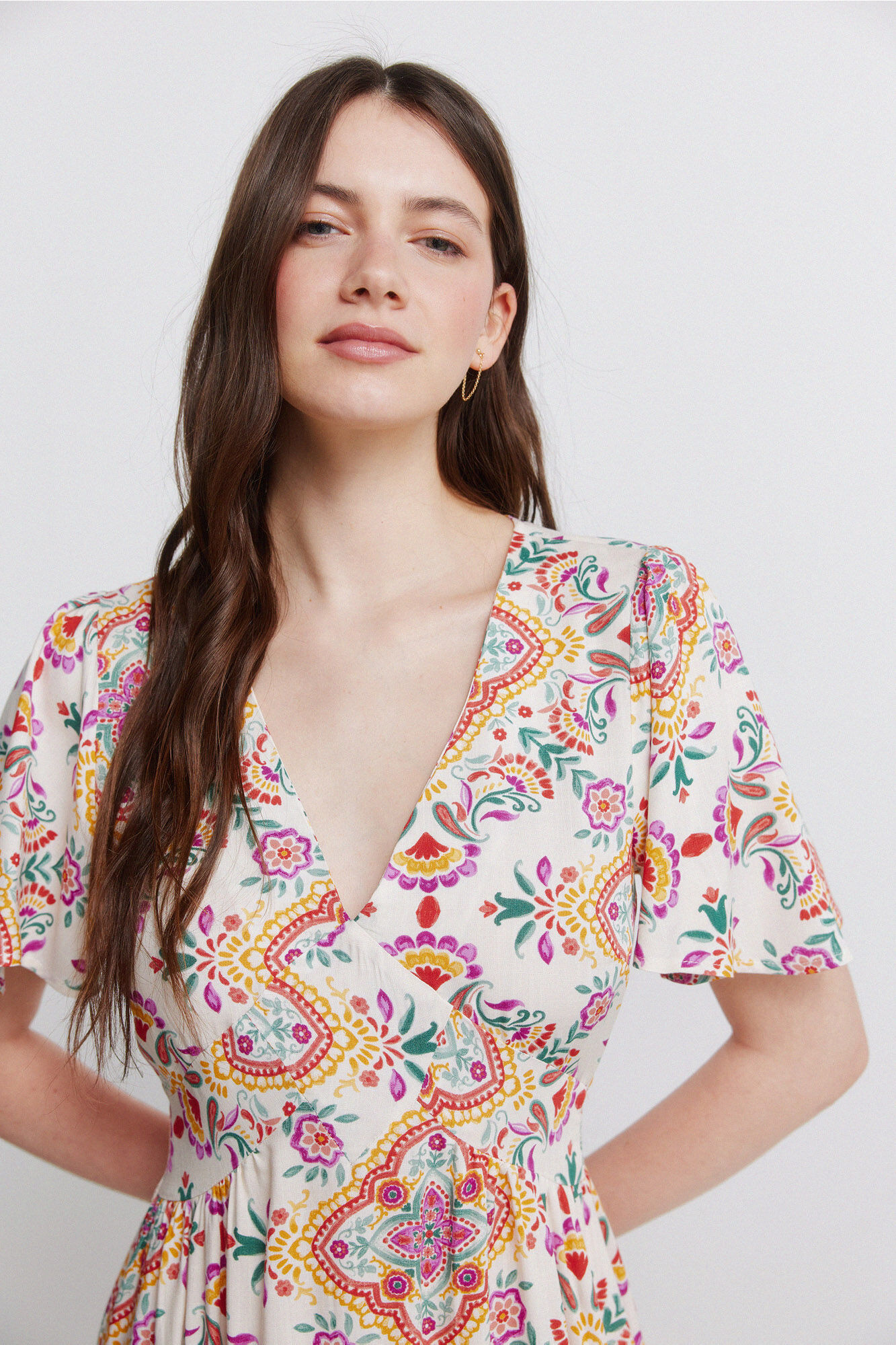 Springfield Vestido midi estampado