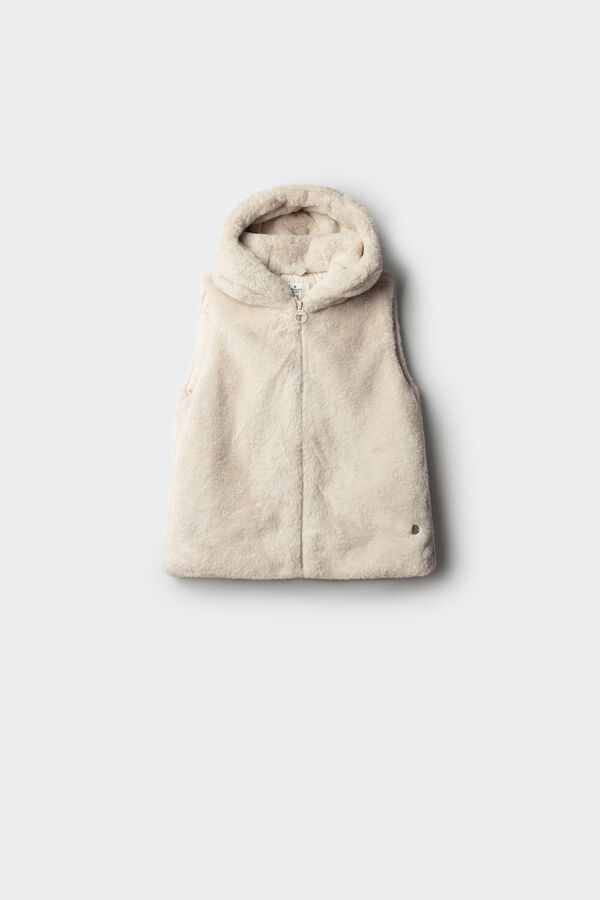 Springfield Kids Colete de pele de menina azul