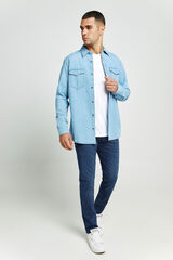 Jack & Jones Camisa de ganga regular azul