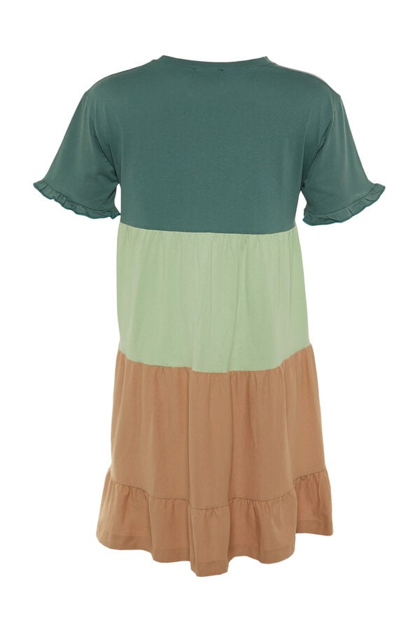 Trendyol Vestido mini estilo T-shirt verde
