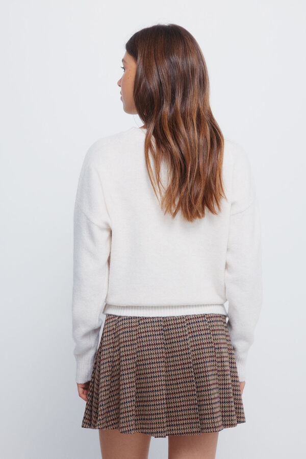 Springfield Saia curta com painéis xadrez cru