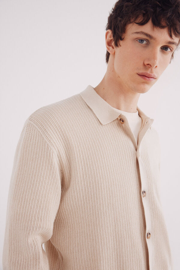Springfield Cardigan estruturado colorido bege