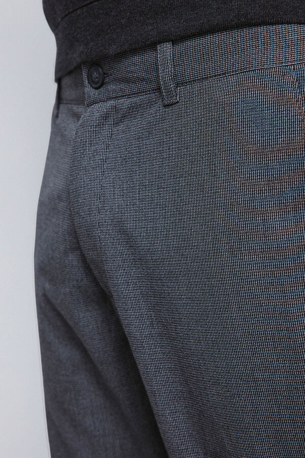 Springfield Cal&ccedil;a estruturadas e slim fit cinzento