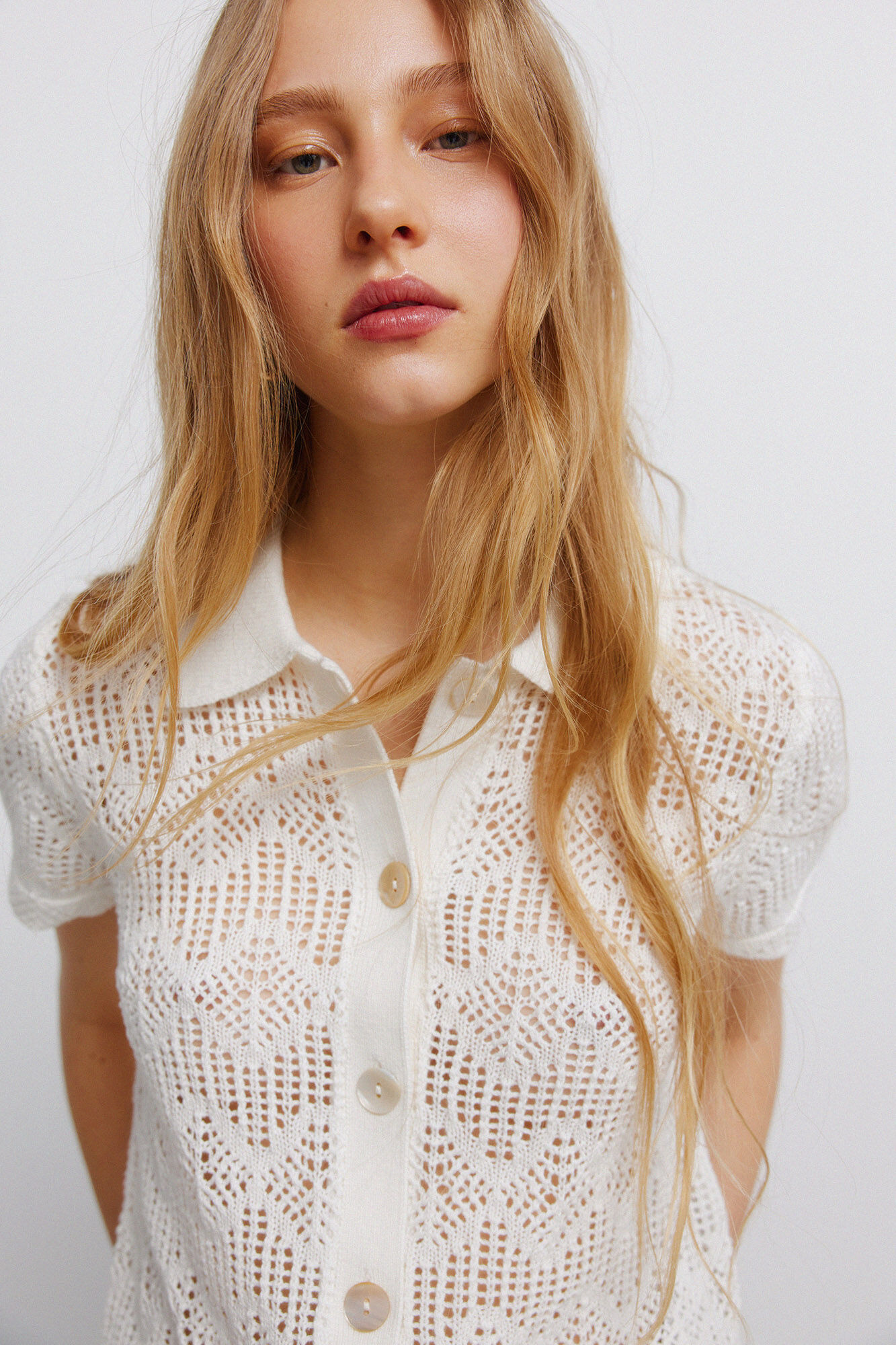 Springfield Polo casaco de malha pointelle