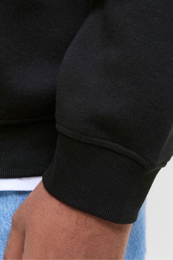 Jack & Jones PLUS Sweatshirt com logo frontal preto