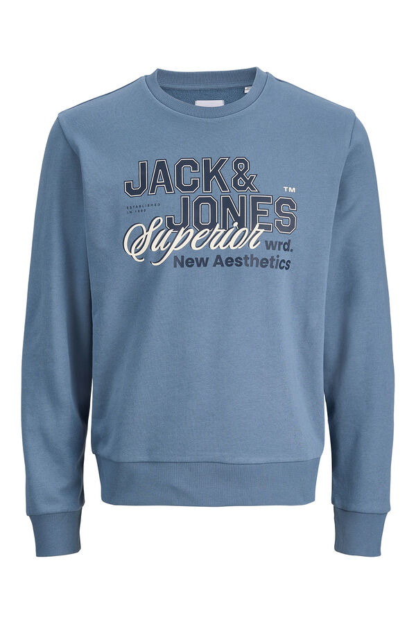 Jack & Jones Sweatshirt logo grande cinzento