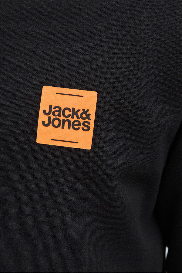 Jack &amp; Jones Sweatshirt com logo contrastante preto