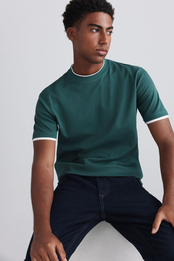 Springfield T-shirt dupla interlock verde