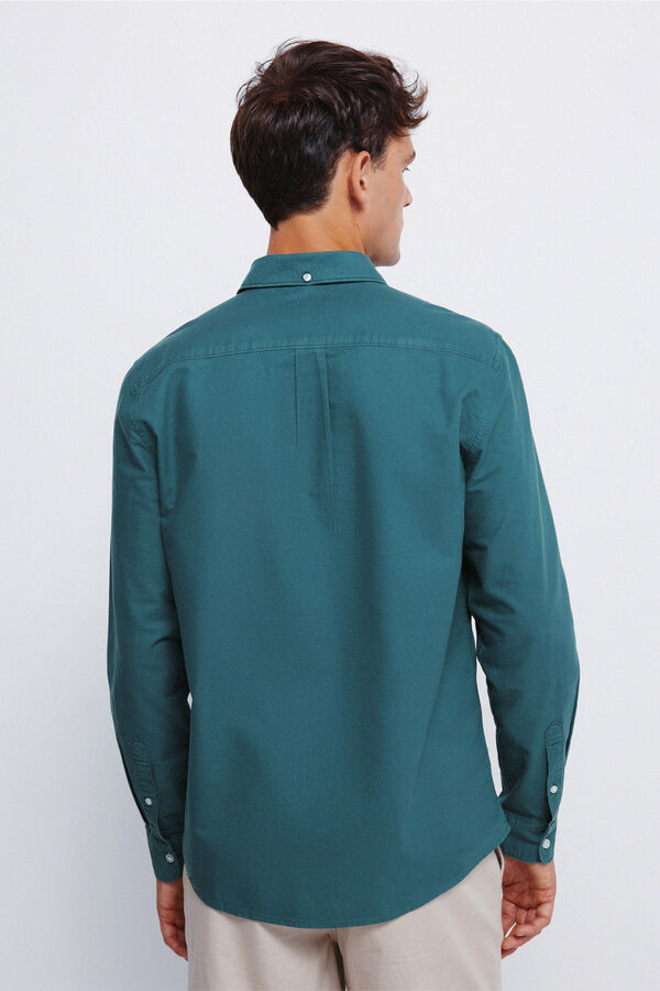 Springfield Peça oxford tingida verde