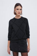 Springfield Camisola de lantejoulas com diamantes cinzento