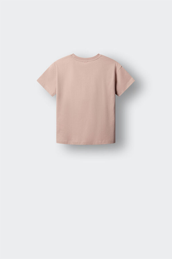 Springfield Kids T-shirt de manga curta com gato para menina rosa