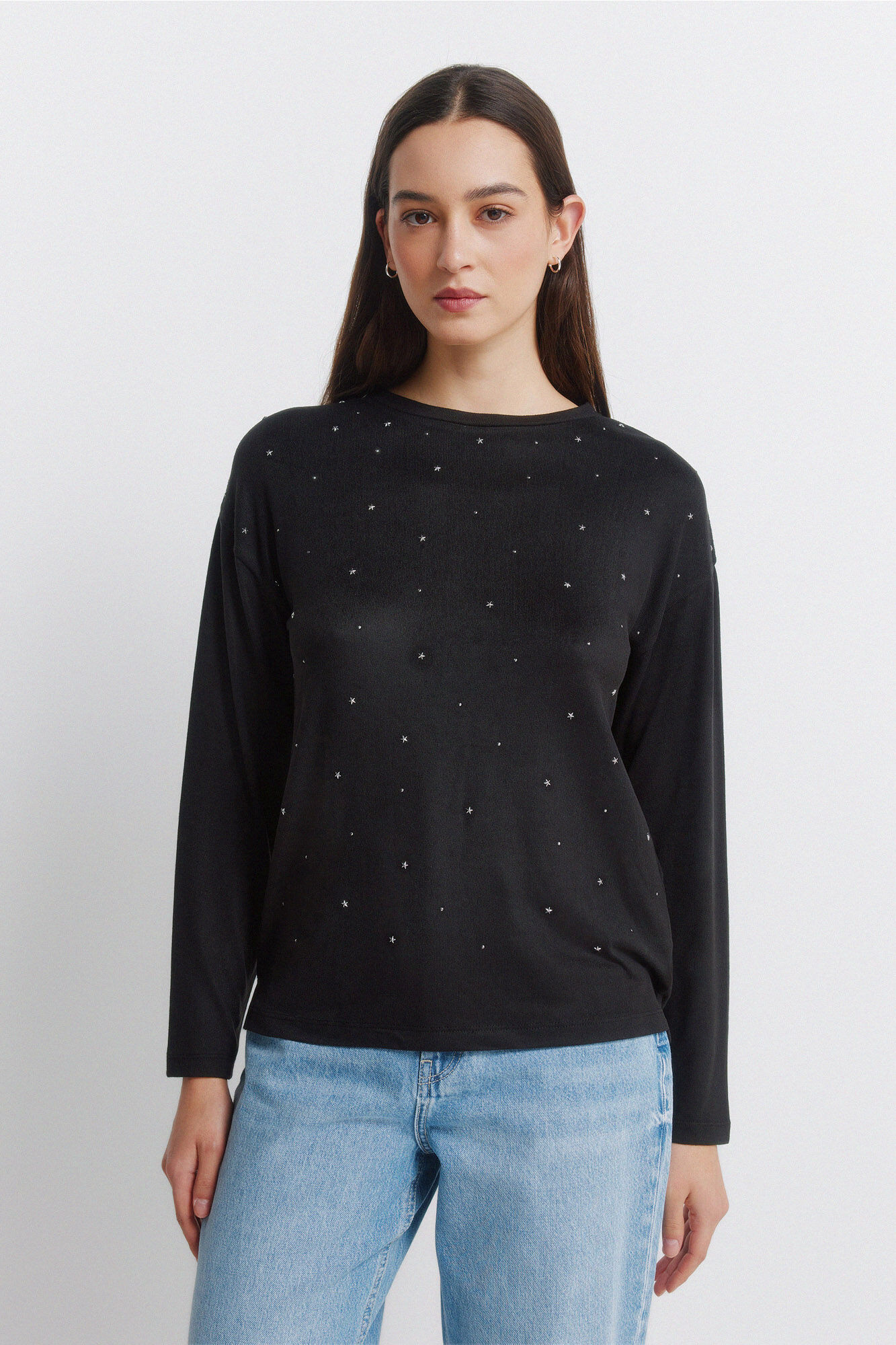 Springfield T-shirt com tachas na parte da frente