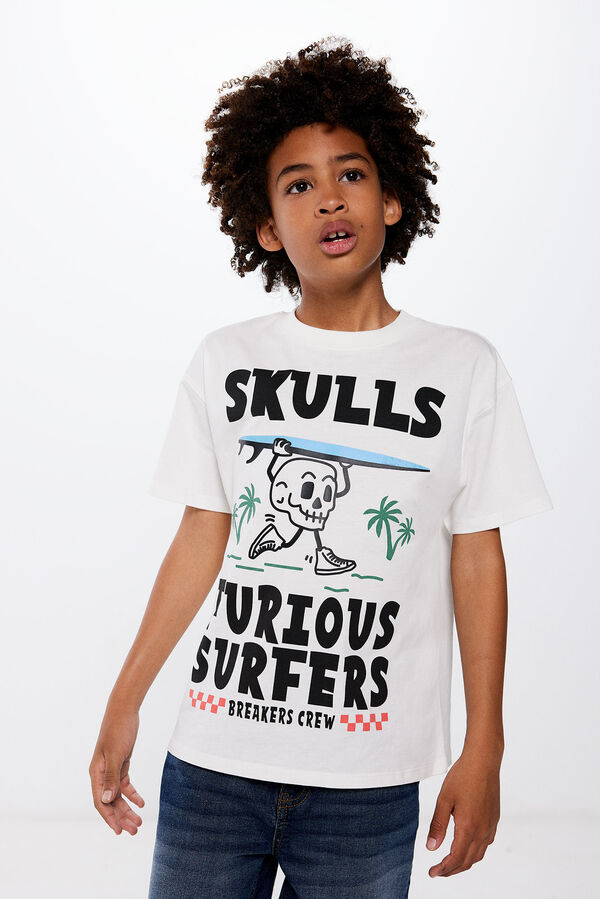 Springfield Boys' Furious Surfers T-shirt ecru