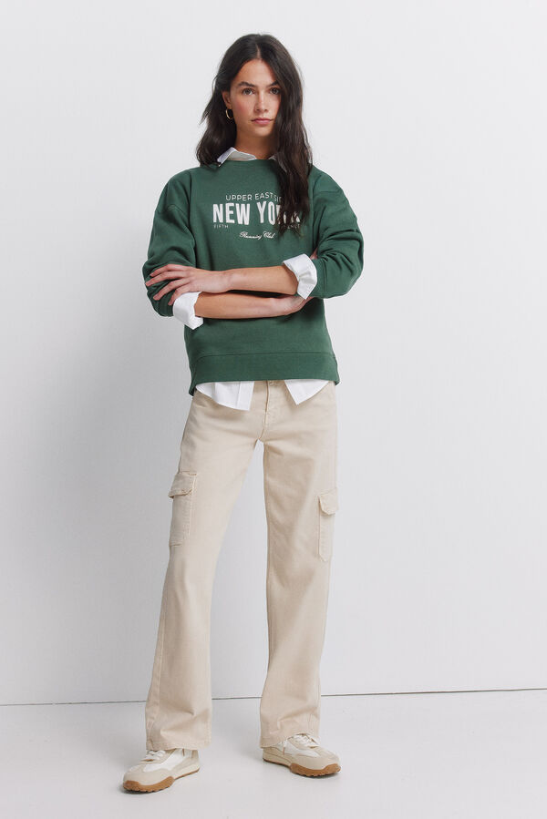 Springfield Sweatshirt " New York" verde