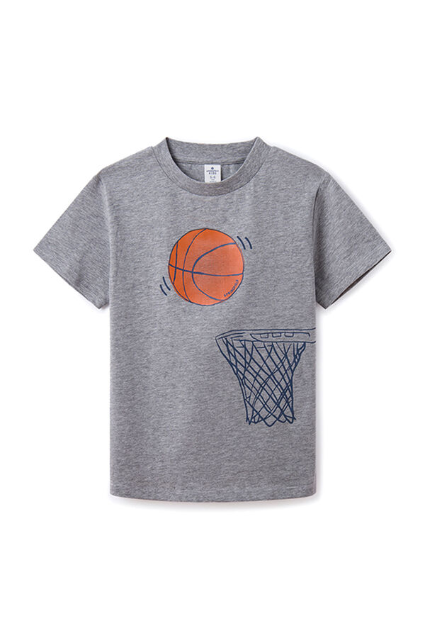 Springfield T-shirt print basket menino cinza