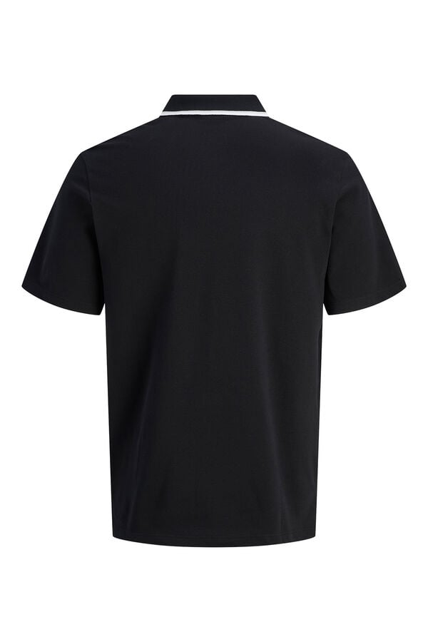 Jack & Jones Polo em piqu&eacute; com logo preto
