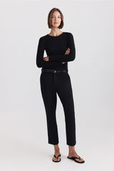 Springfield Cal&ccedil;as chino com cinto el&aacute;stico preto