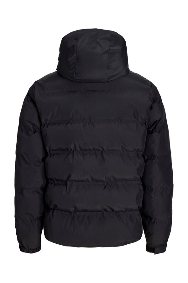 Jack & Jones Blus&atilde;o puffer com capuz preto
