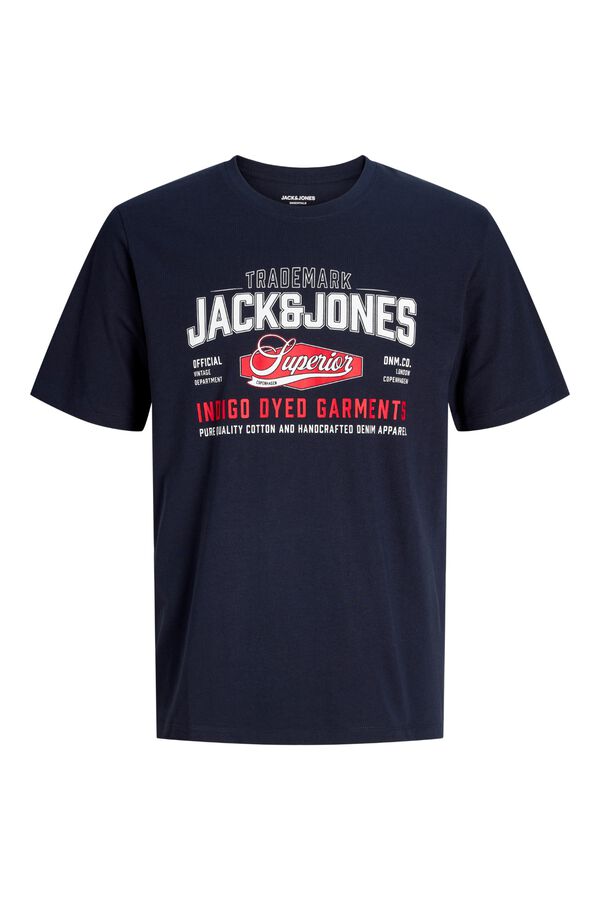 Jack & Jones PLUS T-shirt de manga curta estampada azul