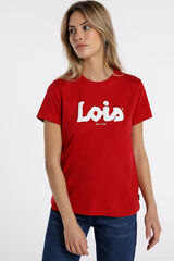 Lois T-shirt manga curta vermelho