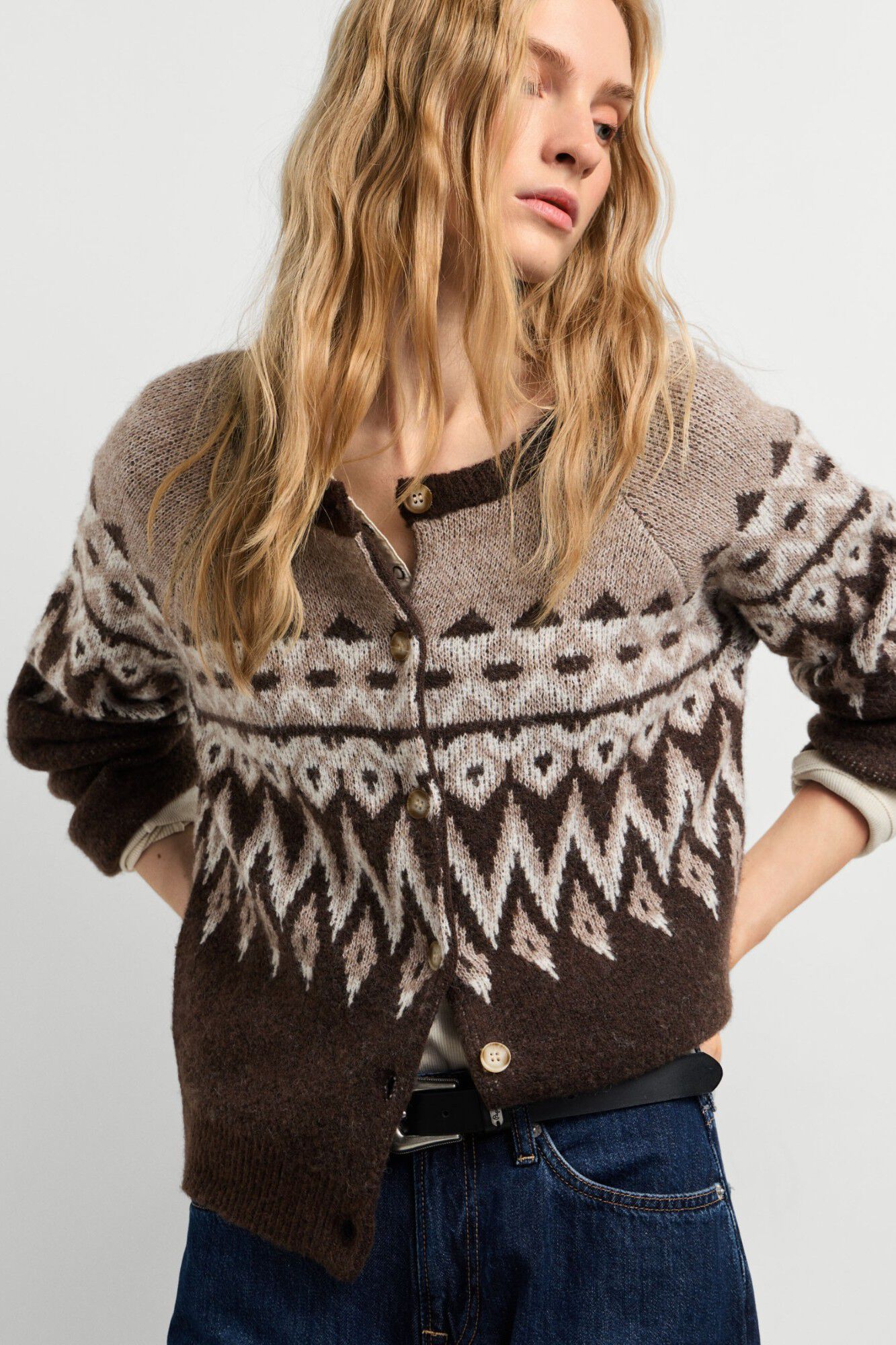 Pepe Jeans Casaco de malha jacquard