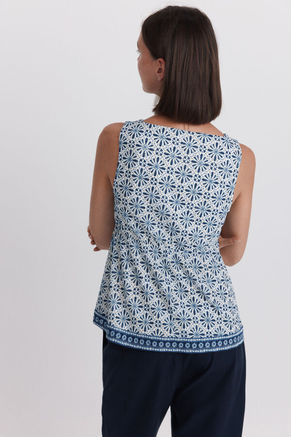 Springfield Top estampado sanefa branco