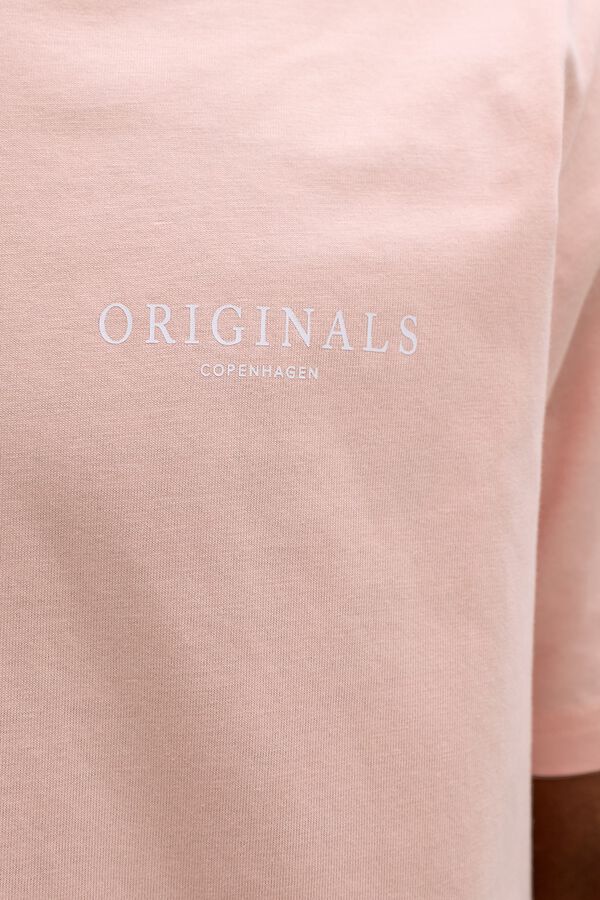 Jack & Jones T-shirt regular com estampado nas costas rosa