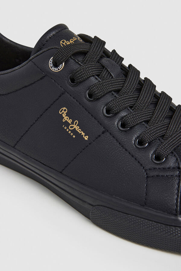 Pepe Jeans Tênis Clássicos com Efeito Couro preto