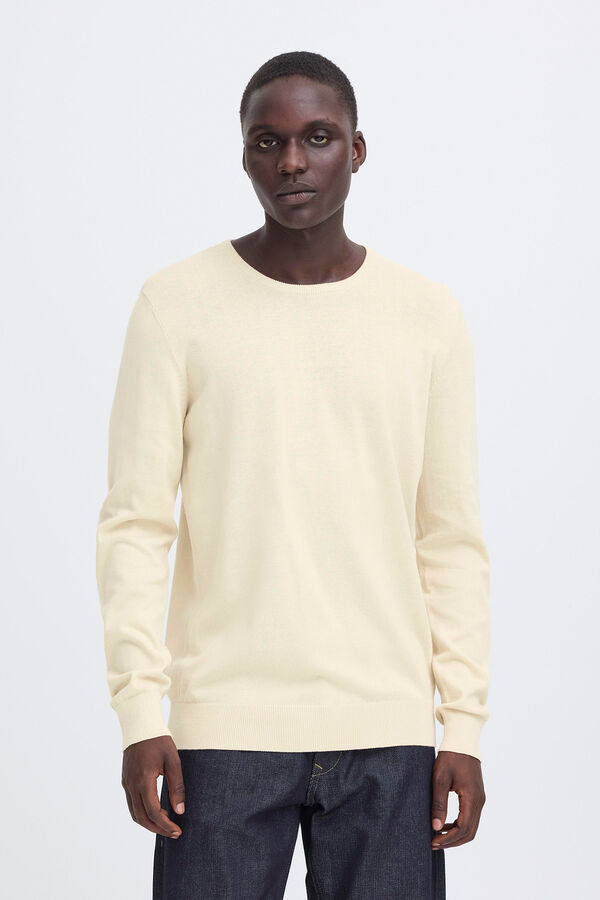 Blend Camisola de gola redonda bege