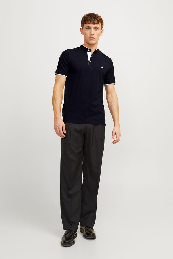 Jack & Jones Polo slim fit gola mao azul