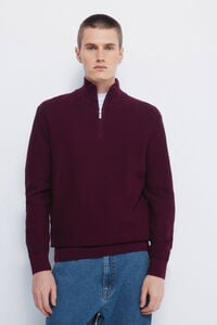 Springfield Camisola com fecho-éclair liso