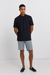 Springfield Bermudas de linho dobby comfort fit