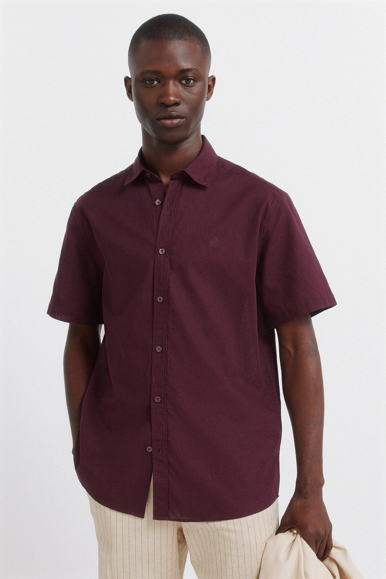 Springfield Camisa manga corta lino