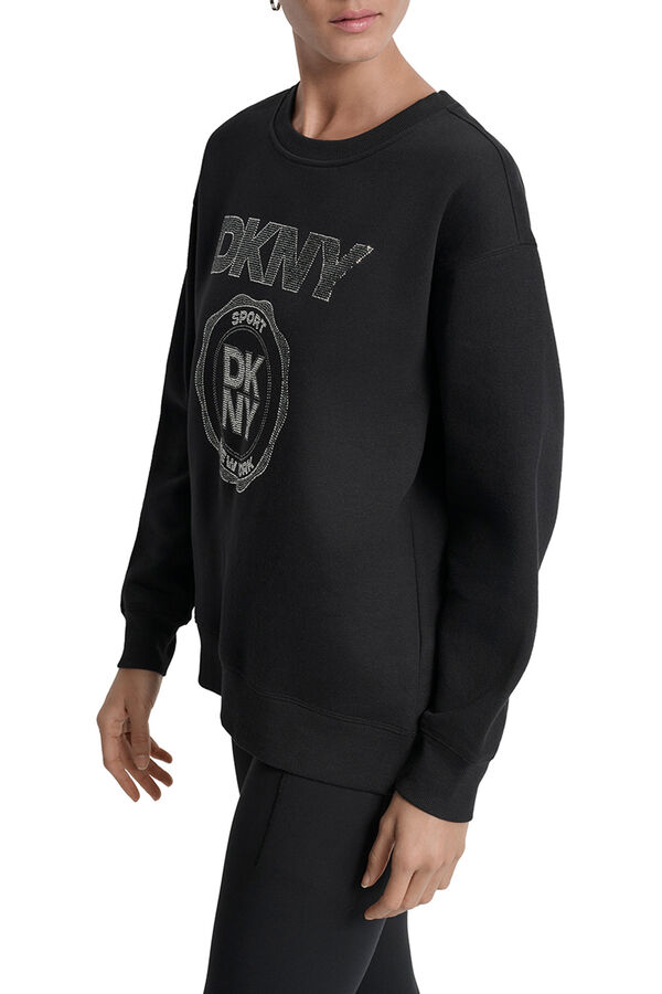 DKNY Sweatshirt com desenho de logo preto