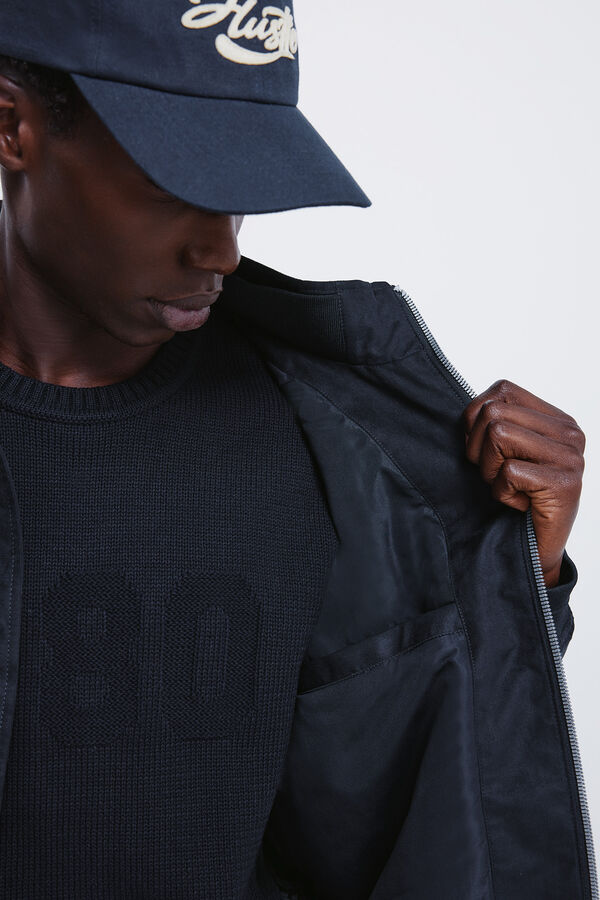 Springfield Blusão acolchoado com efeito de camurça azul