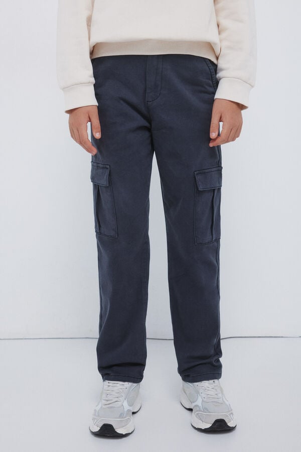 Springfield Kids Criança de carga calças chino azul