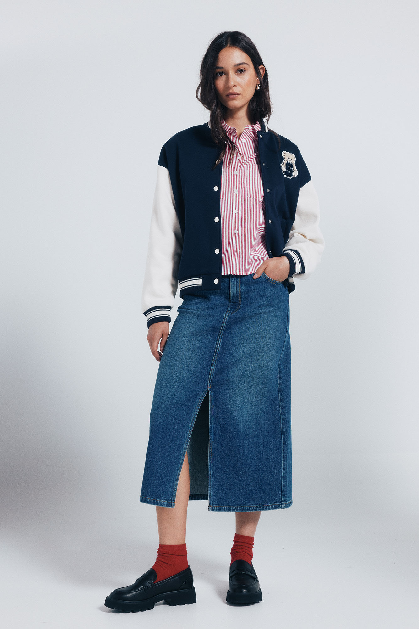 Springfield Falda midi vaquera