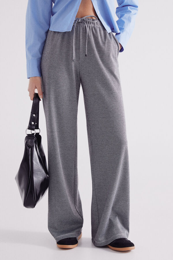 Springfield Calça jogger jacquard cinzento
