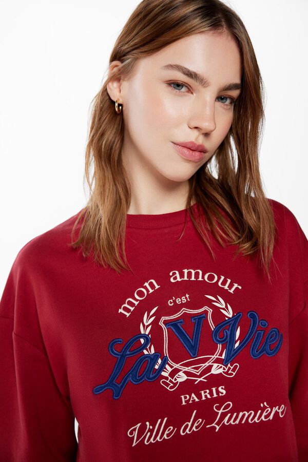 Springfield "Mon Amour La Vie" sweatshirt red