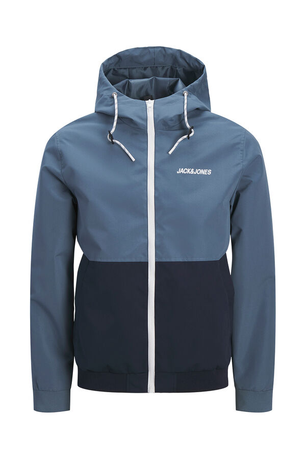 Jack & Jones Jaqueta bomber com capuz cinzento