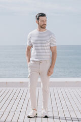 Celopman T-shirt de riscas verde