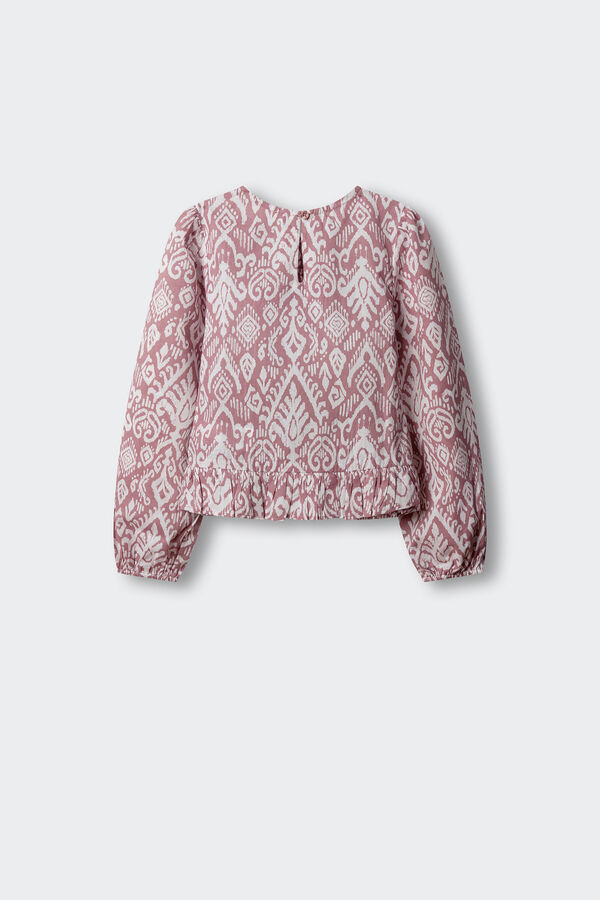 Springfield Kids Blusa de manga comprida estampada para menina rosa